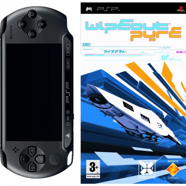Herní konzole PSP - WipEout CONSOLE PSP E1004 BLACK+hra