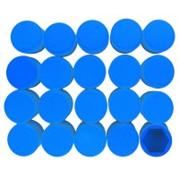 Kryty matic silikonové 20ks modré 17 mm