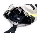 Kalhoty moto dámské MELBOURNE textilní šedé/fluo/černé S