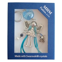 Přívěsek na kabelku nebo klíče Andělka s krystaly Swarovski