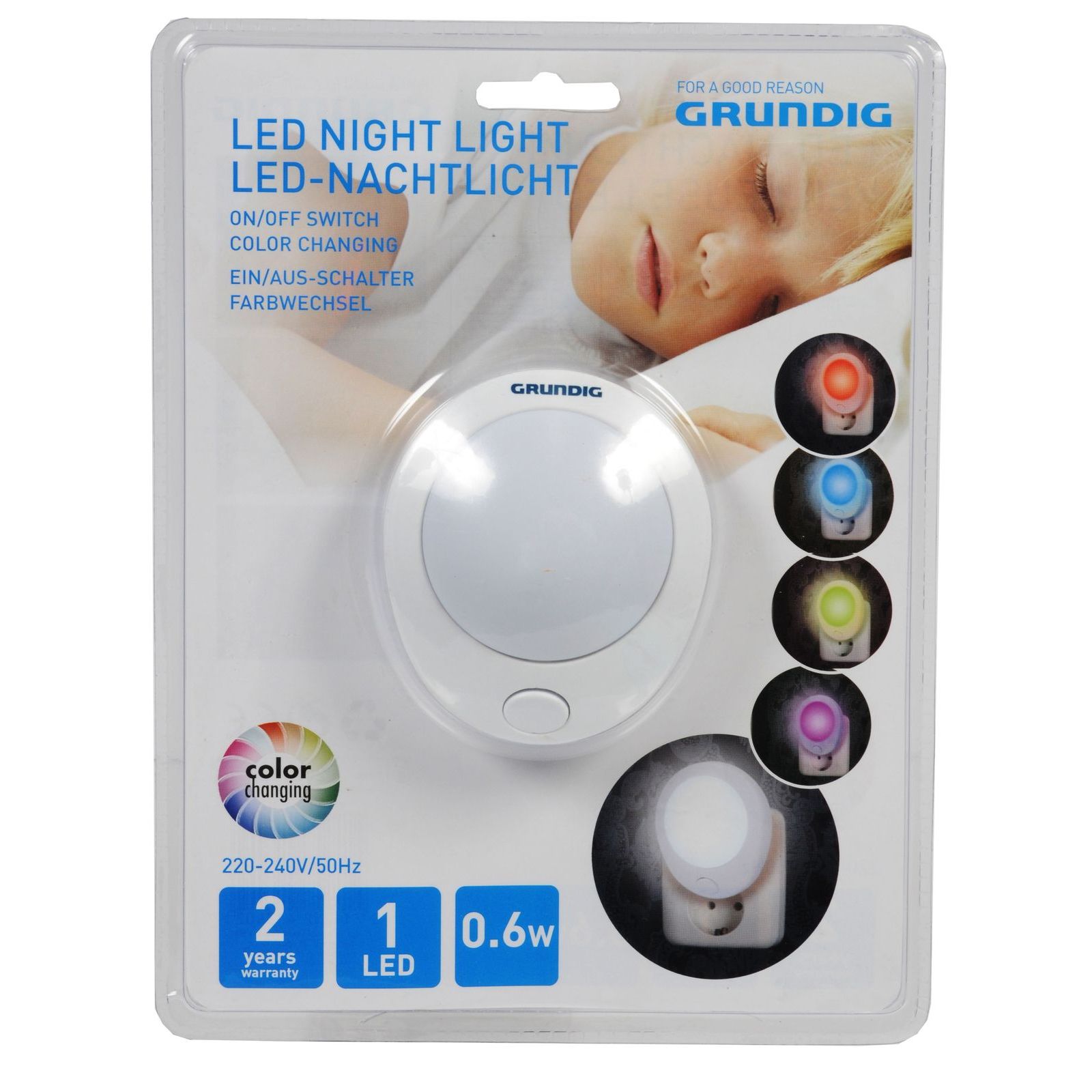 Noční LED osvětlení do pokoje měnící barvy, GRUNDIG