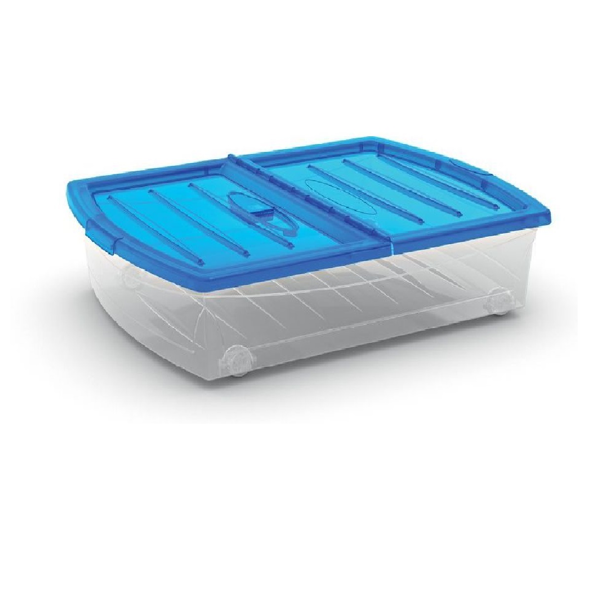 Úložný box SPINNING BOX XL 56l, modré víko