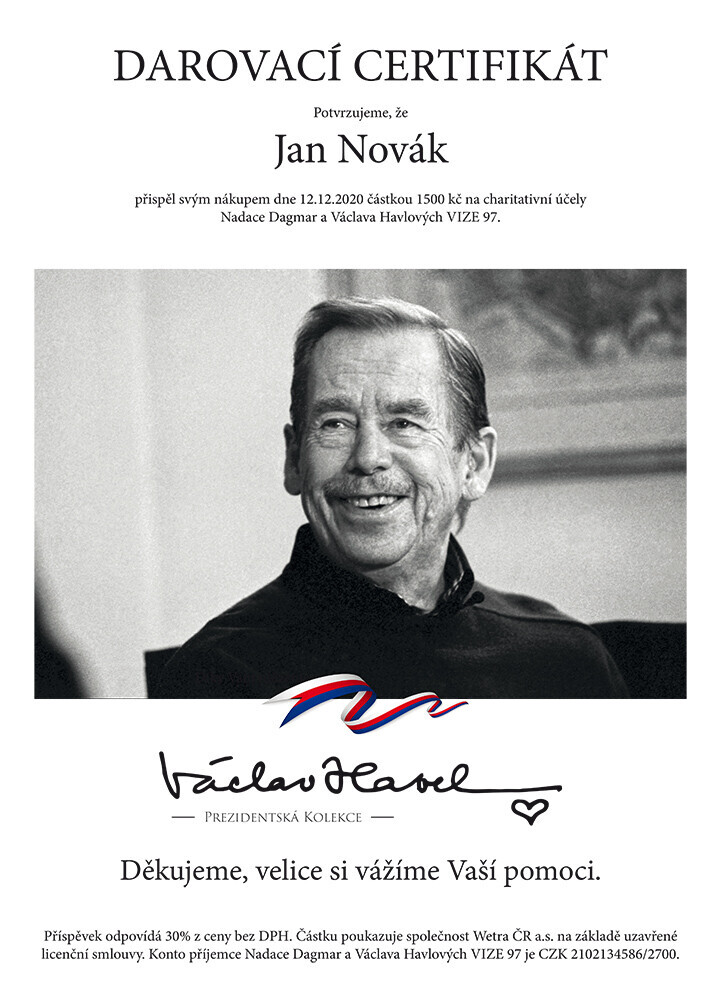 Obal na notebook a pracovní desky s kalkulačkou, Václav Havel - Prezidentská kolekce