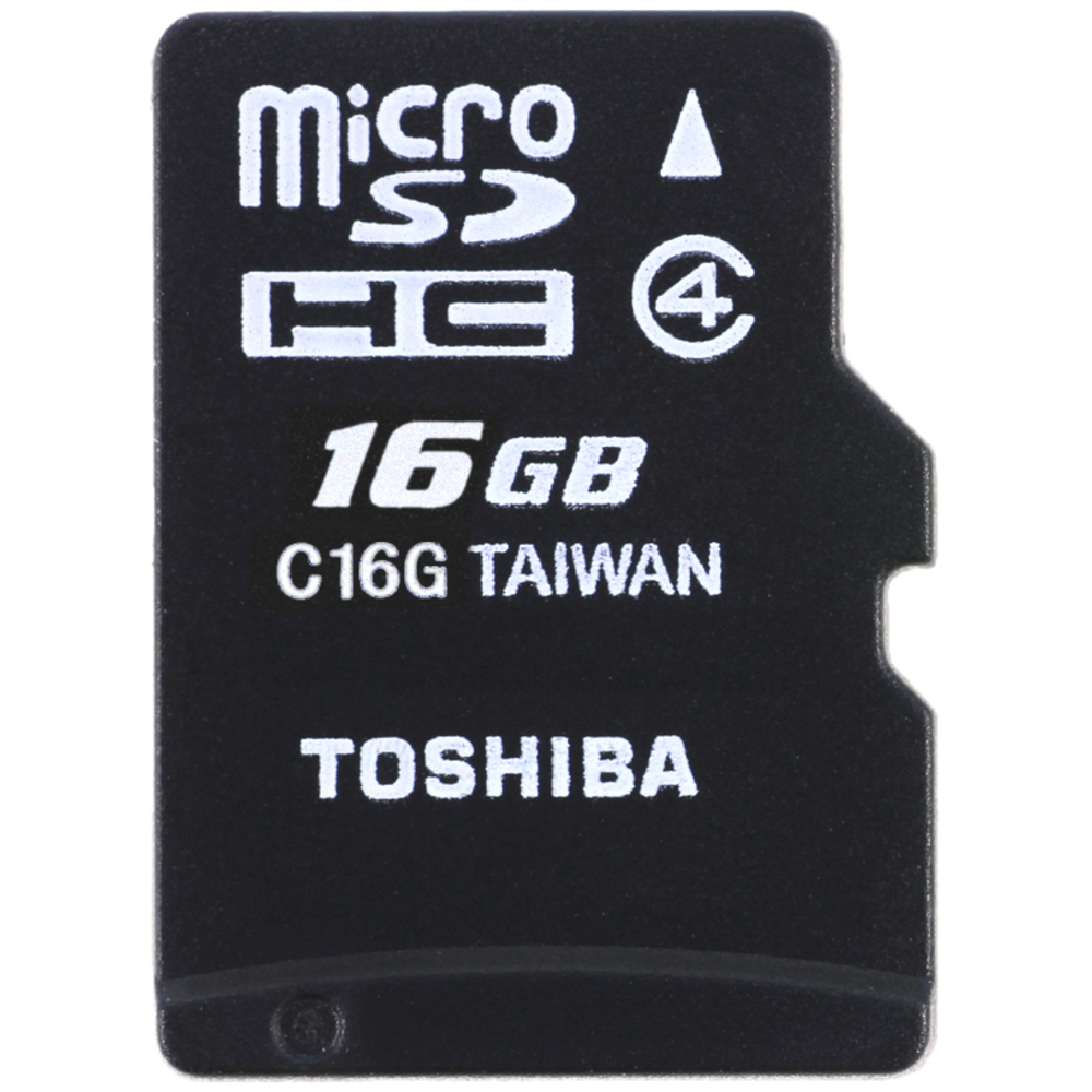 Paměťová karta MicroSDHC 16GB Class 4 + adaptér, TOSHIBA