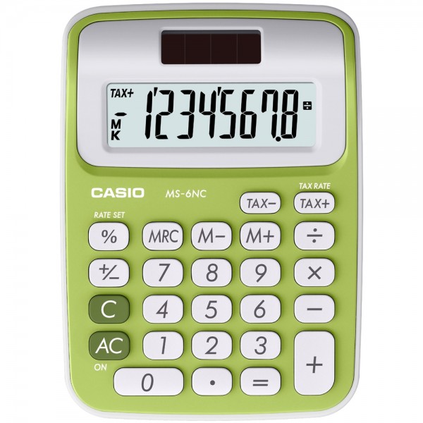 Kalkulačka MS 6 NC/GN zelená CASIO