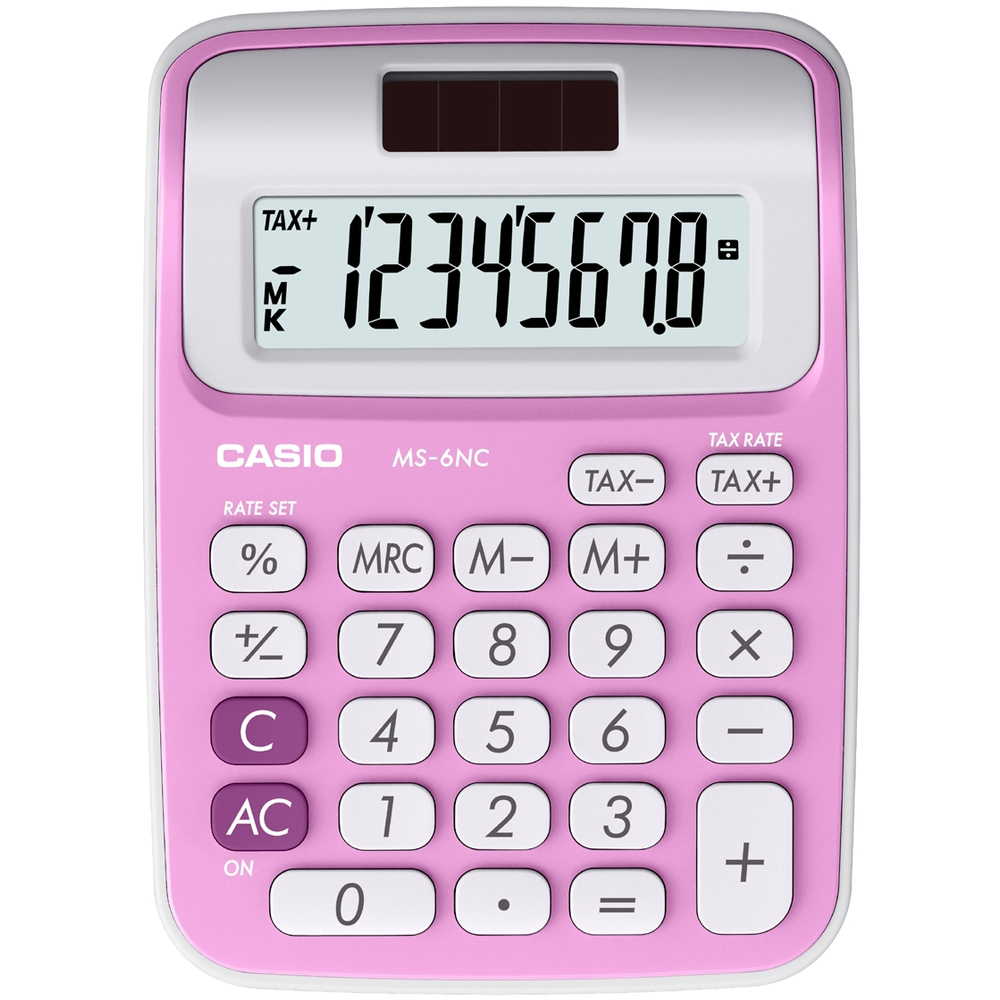 Kalkulačka MS 6 NC/PK růžová CASIO
