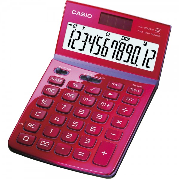Kalkulačka CASIO JW 200 TW RED