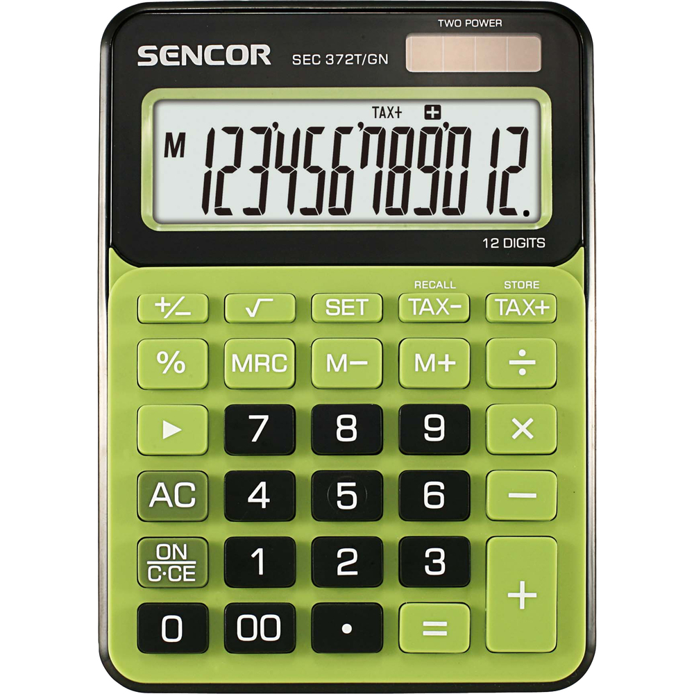 Stolní kalkulačka SEC 372T/GN zelená, SENCOR