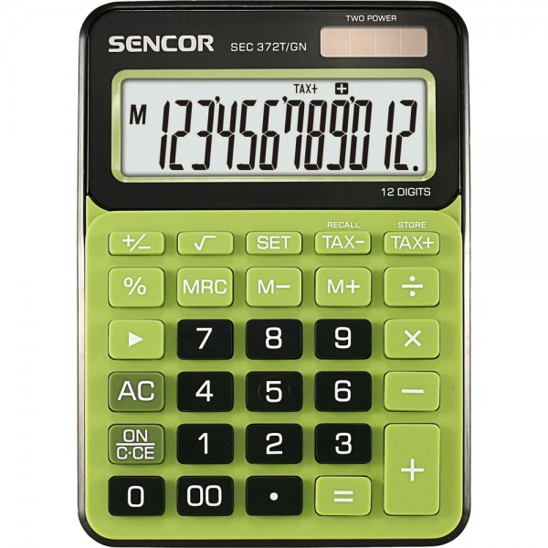Stolní kalkulačka SEC 372T/GN zelená, SENCOR
