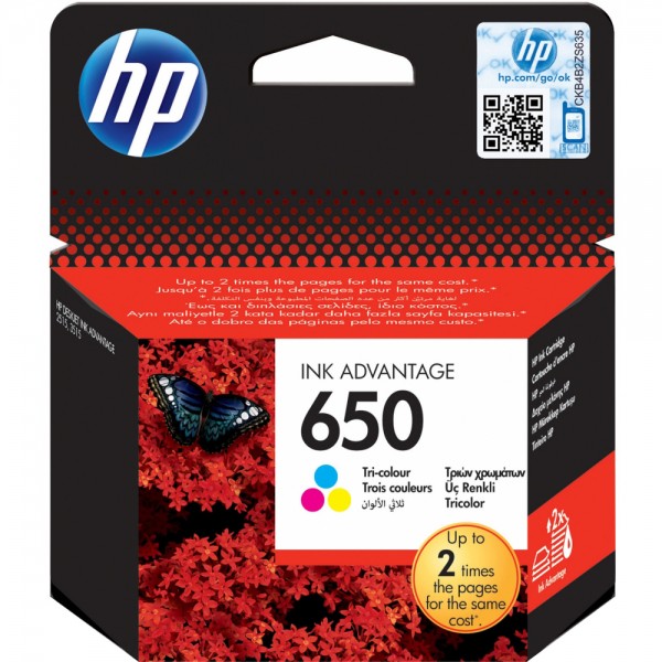 Cartridge - HP CZ102AE barevný INK No.650