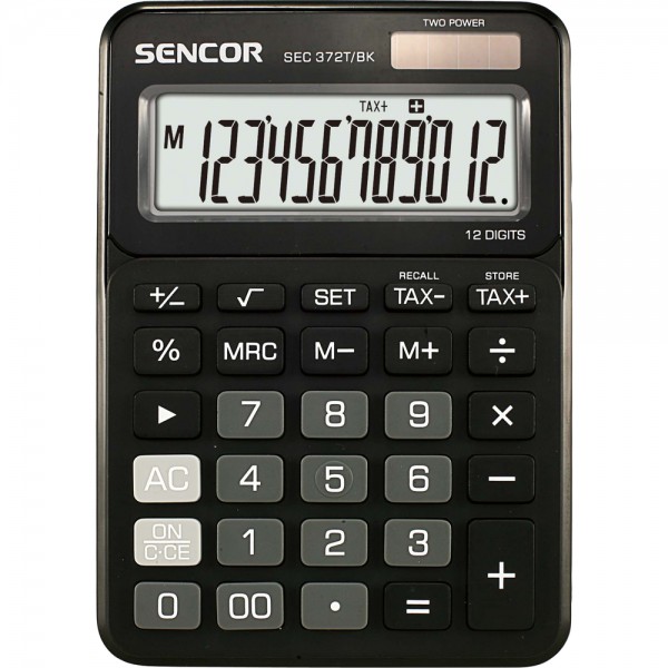 Stolní kalkulačka SEC 372T/BK černá, SENCOR