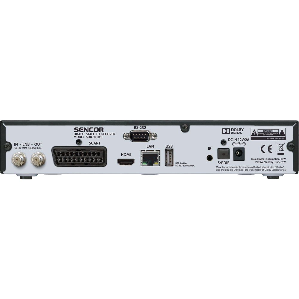 Satelitní přijímač SENCOR SDB 6010SI DVB-S2