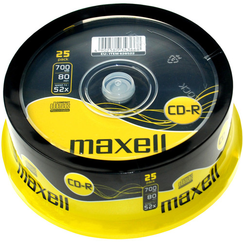 CD R 700MB 52x 25SP 628522 MAXELL