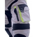 Kalhoty moto pánské MELBOURNE textilní šedé/fluo/černé 4XL
