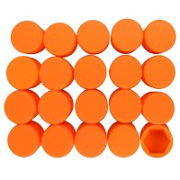 Kryty matic silikonové 20ks oranžové 21 mm