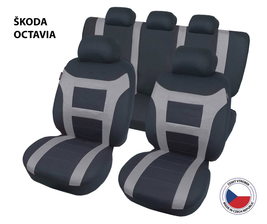 Autopotahy Perfetto EL Škoda Octavia šedá