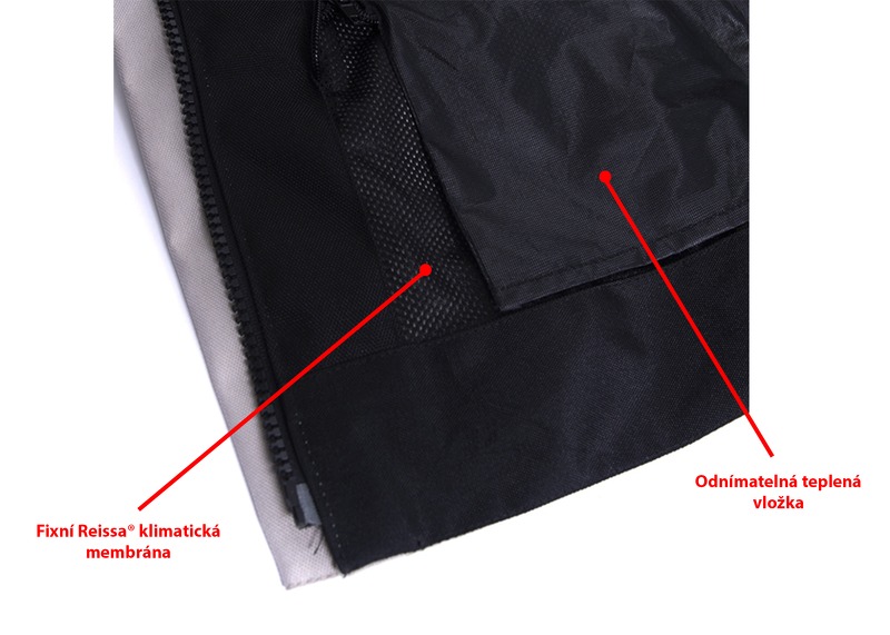Bunda moto pánská MELBOURNE textilní šedá/fluo/černá 3XL