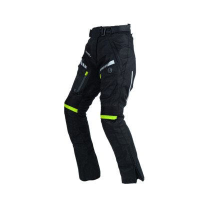 Kalhoty moto dámské FIORANO textilní černé/zelené L