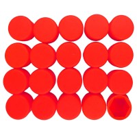 Kryty matic silikonové 20ks červené 17 mm