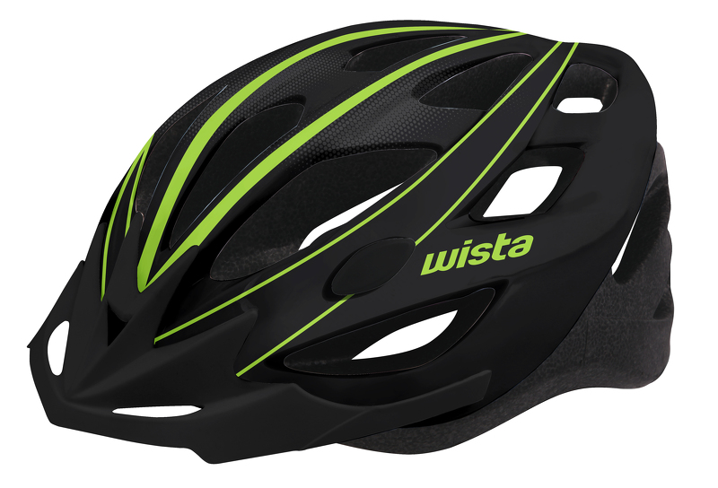 Cyklistická přilba WISTA HardShell černá/zelená S/M 55-58 cm