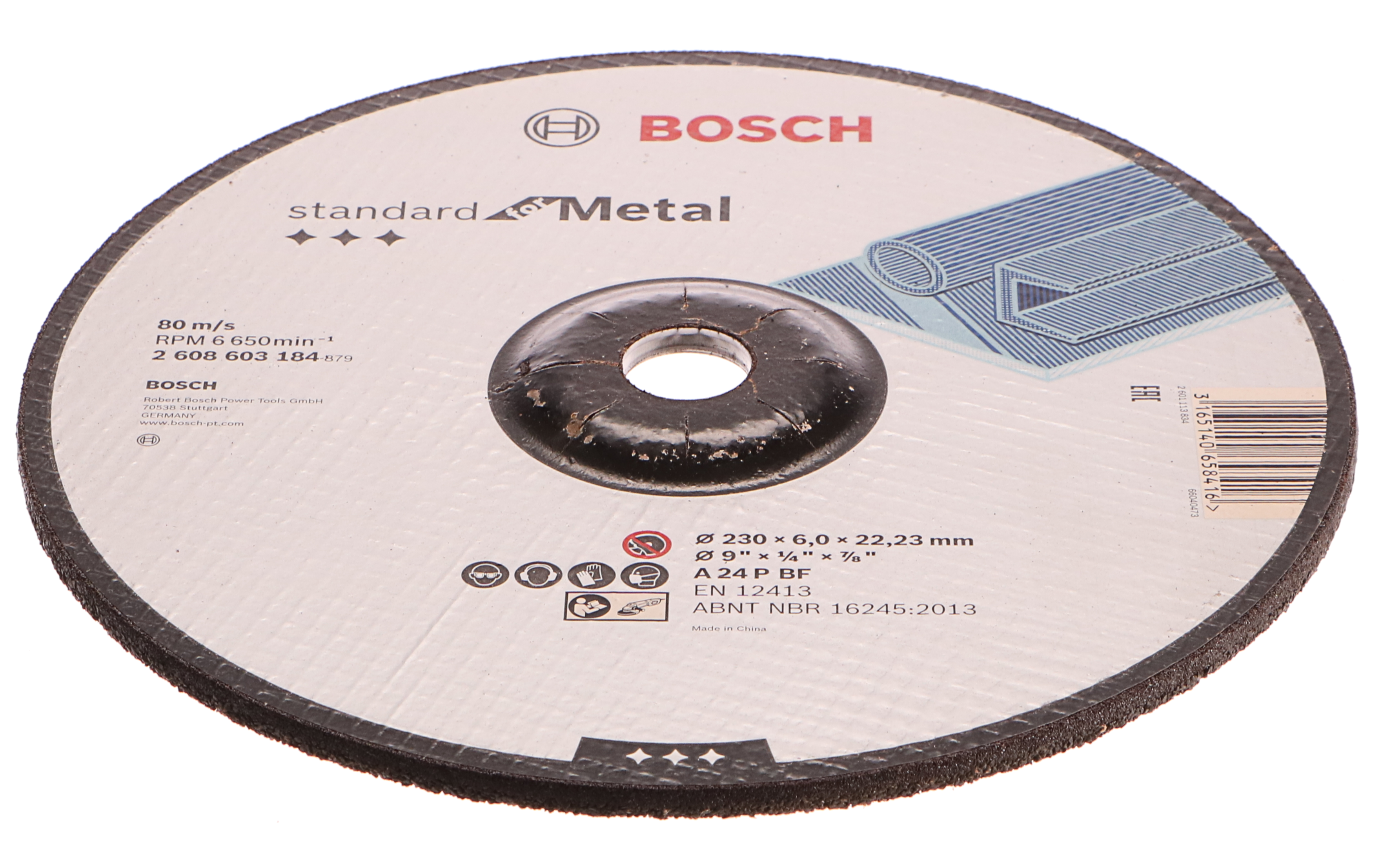 Hrubovací kotouč profilovaný Standard for Metal - A 24 P BF, 230 mm, 22,23 mm, 6,0 mm - 31 BOSCH