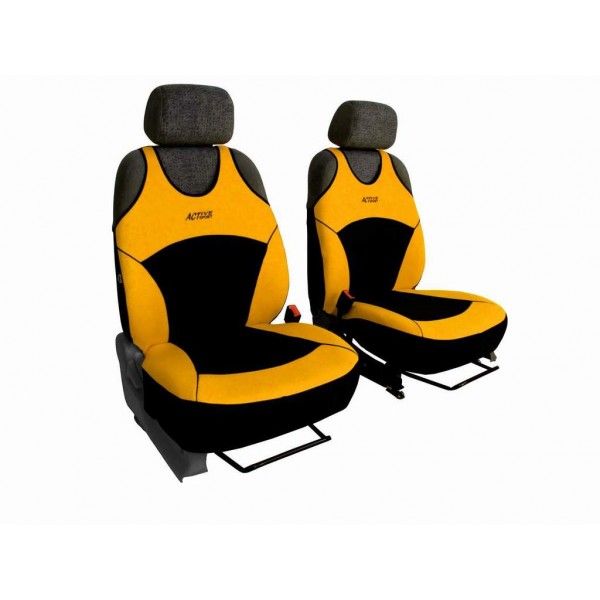 Autopotahy Active Sport Alcantara, na dvě sedadla, žluté