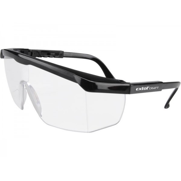 Brýle ochranné čiré nastavitelná délka nožiček zorník třídy F proti oděru EXTOL CRAFT
