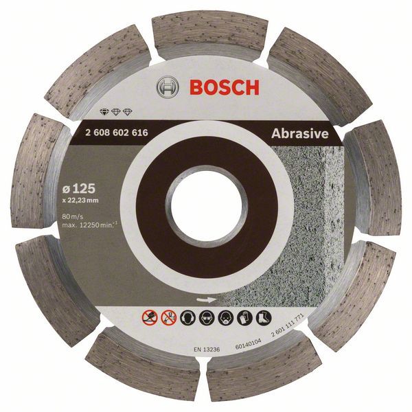 Diamantový dělicí kotouč Standard for Abrasive - 125 x 22,23 x 6 x 7 mm - 3165140581226 BOSCH