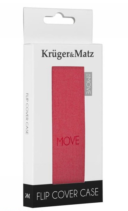 Flipové pouzdro Kruger&amp;Matz MOVE KM0030 pro mobilní telefon, červené