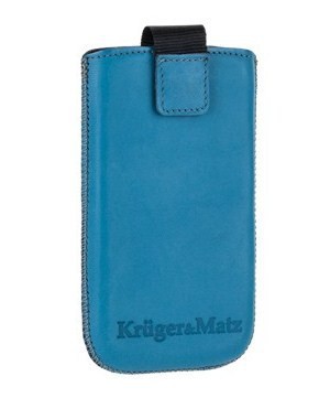 Kožené pouzdro na mobilní telefon 4&quot; Kruger&amp;Matz KM0052, modré