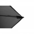 Slunečník s kličkou 230 cm, antracit, černá tyč