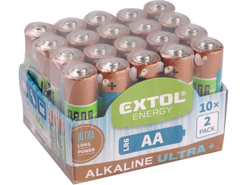 Baterie alkalické EXTOL ENERGY ULTRA 20ks 1 5V AA (LR6) EXTOL LIGHT