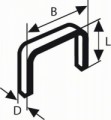 Sponky do sponkovačky z tenkého drátu, typ 53 - 11,4 x 0,74 x 8 mm (Balení 1000 ks) BOSCH