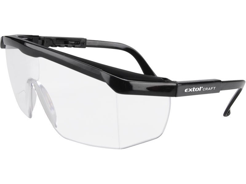 Brýle ochranné čiré nastavitelná délka nožiček zorník třídy F proti oděru EXTOL CRAFT