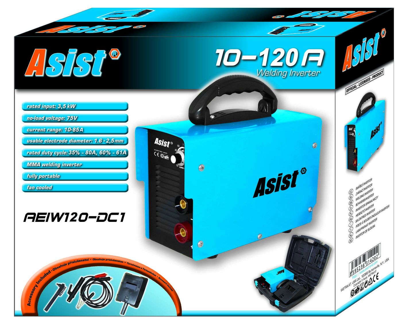 Svářecí invertor ASIST AEIW120-DC1
