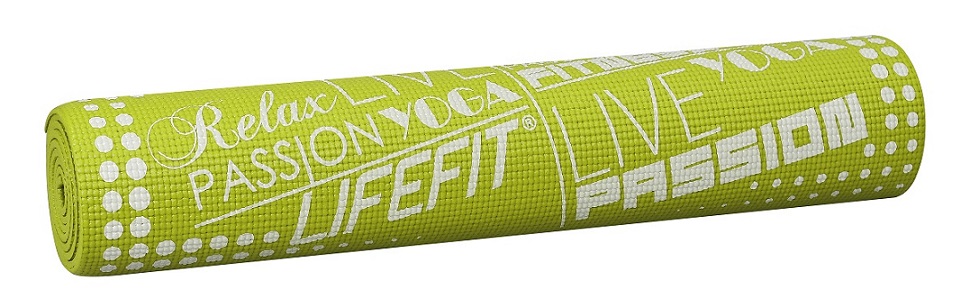 Gymnastická podložka LIFEFIT SLIMFIT PLUS, 173x61x0,6cm, světle zelená