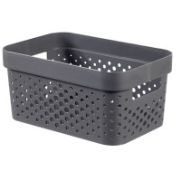 Úložný box INFINITY 4,5l recyklovaný plast tmavě šedý