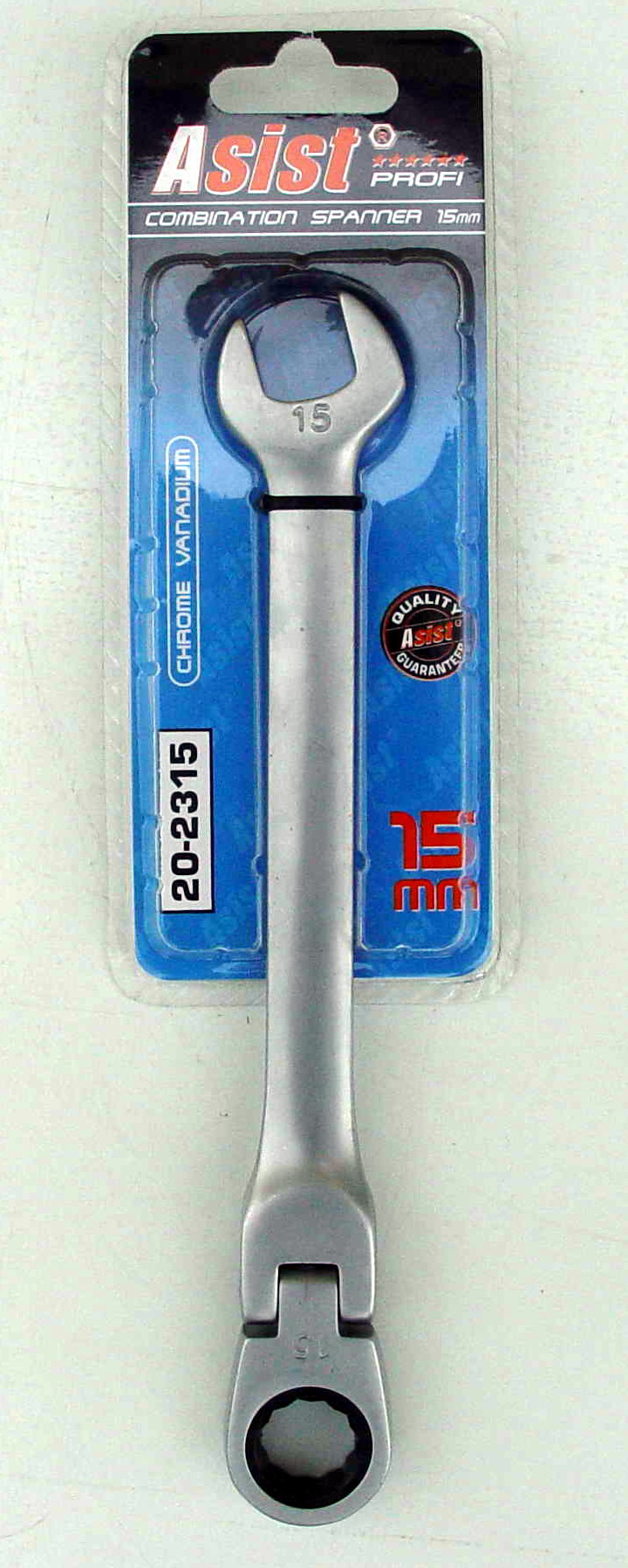Kombinovaný klíč očko-ráčno, 15mm, ASIST 20-2315