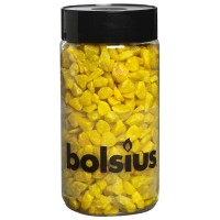 Dekorační kamínky BOLSIUS žluté 9-13mm, 550g