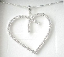 Štrasový náhrdelník Swarovski - Srdce Crystal