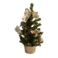 Ozdobený vánoční stromeček 25 cm, barva zlatá