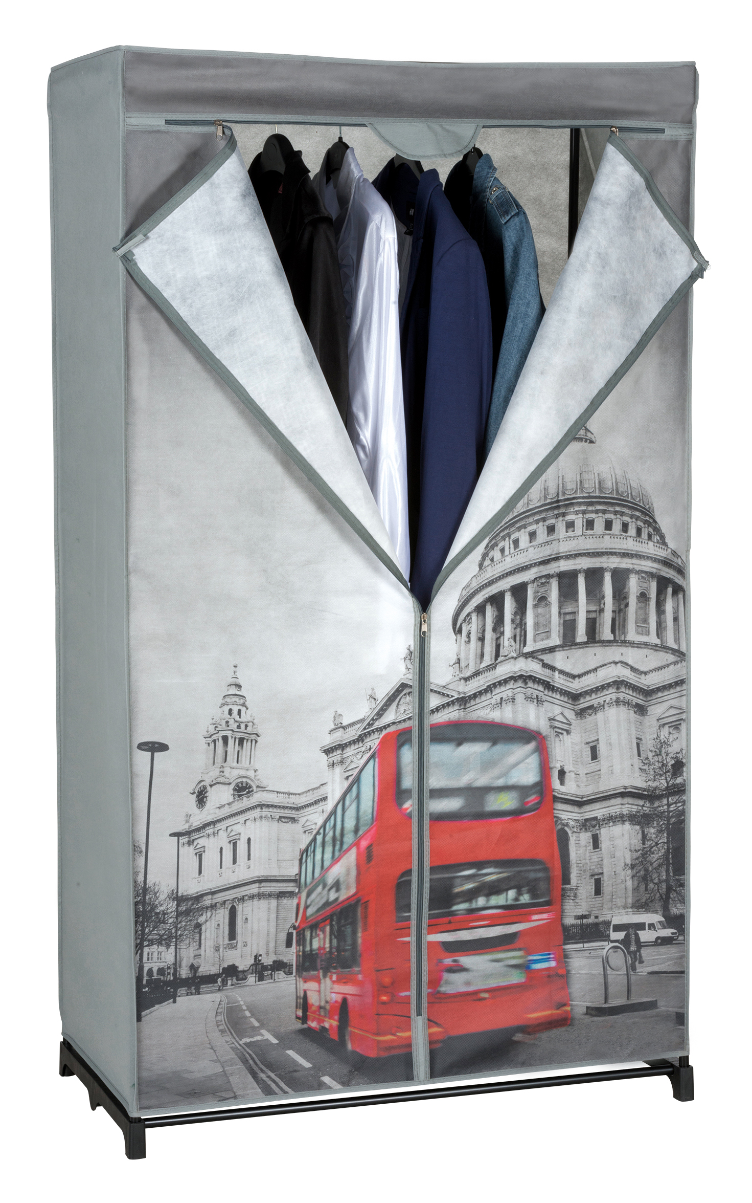 Skládací šatní skříň 87 x 156 x 45 cm, Londýn