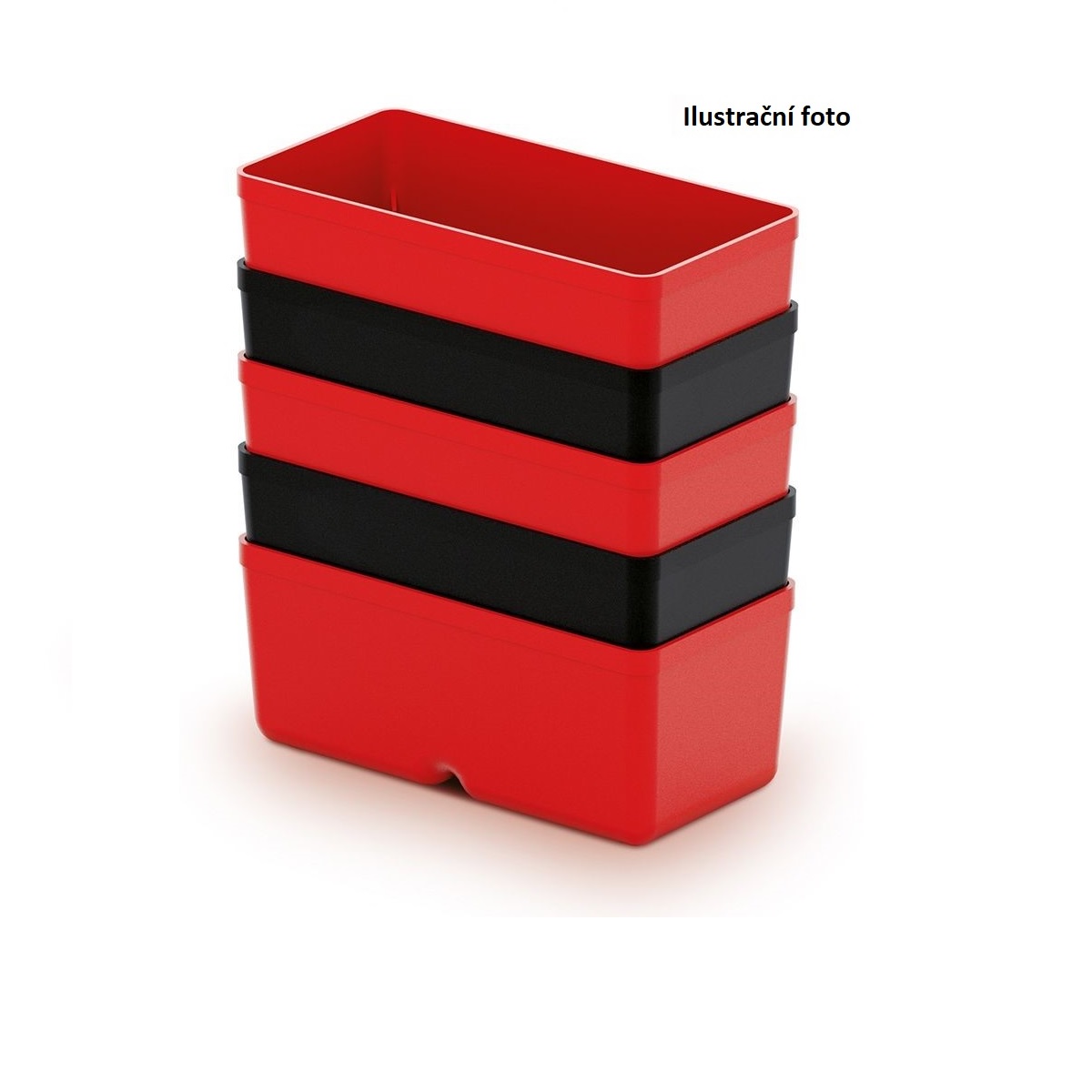 Sada 5 plastových boxů na nářadí UNITE BOX 110x55x132 červené