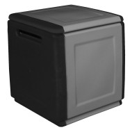 Plastový úložný box Linea Cube 1dílný - šedočerný