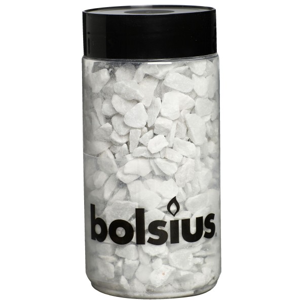 Dekorační kamínky BOLSIUS bílé 9-13mm, 550g