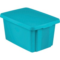 Úložný box ESSENTIALS 45l s víkem modrý