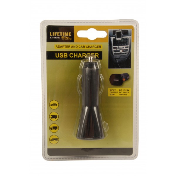 USB nabíječka do auta 12/24 V LIFETIME CARS 37982