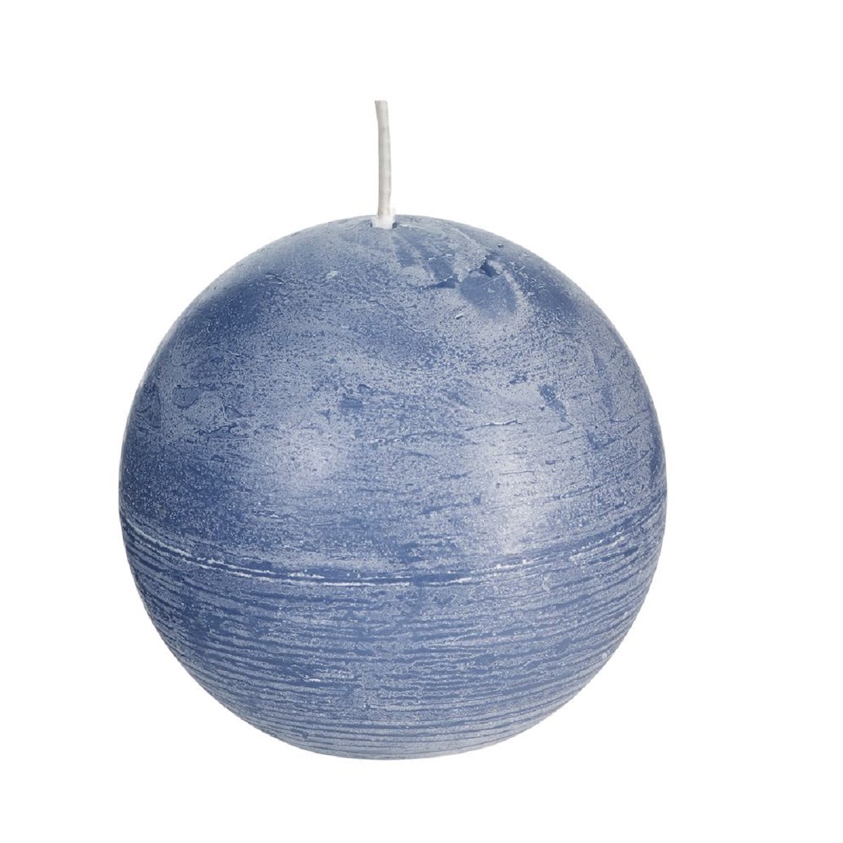 Svíčka koule rustikální 8cm modrá