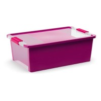 Úložný Bi box M, plastový  26 litrů průhledný/fialový