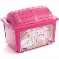 Úložný box W-BOX L 50l PRINCESS růžový